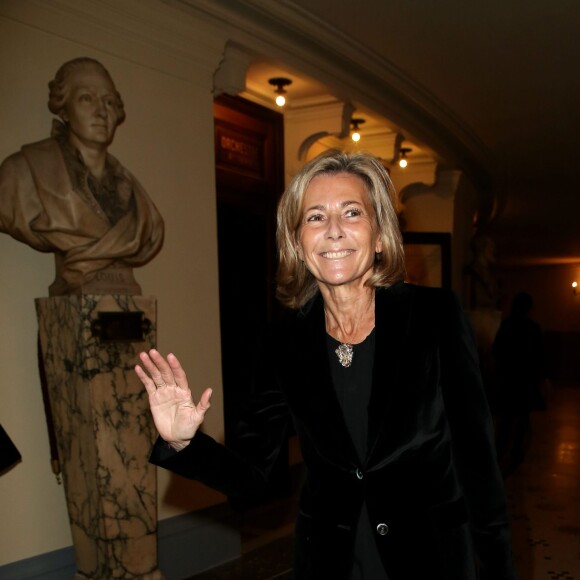 Claire Chazal lors du gala d'ouverture de la saison du Ballet de l'Opéra national de Paris, le 24 septembre 2015