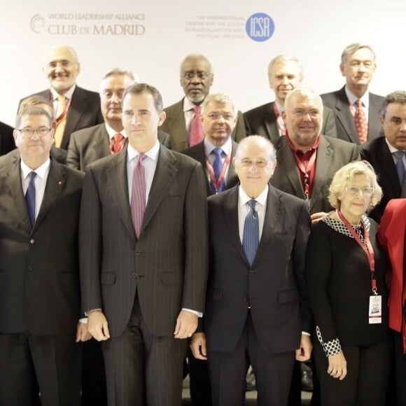 Le roi Felipe VI d'Espagne lors d'une conférence contre l'extrémisme à Madrid le 27 octobre 2015.