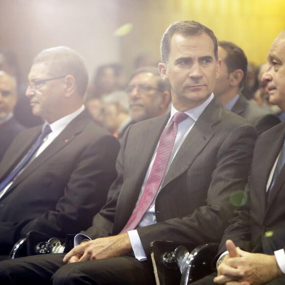 Le roi Felipe VI d'Espagne lors d'une conférence contre l'extrémisme à Madrid le 27 octobre 2015.