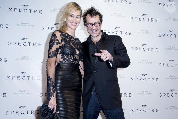 Pauline Lefèvre (robe Jitrois) et son mari Julien Ansault - Première du film "007 Spectre" au Grand Rex à Paris, le 29 octobre 2015.