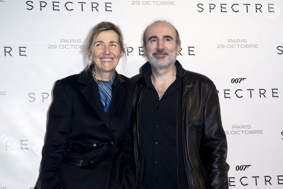 Philippe Harel et sa femme Sylvie Bourgeois - Première du film "007 Spectre" au Grand Rex à Paris, le 29 octobre 2015.