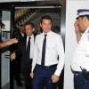 Exclusif - Nicolas Sarkozy et David Lisnard (maire de Cannes) arrivent à la mairie de Cannes - Nicolas Sarkozy rencontre les lecteurs de Nice-Matin le 21 octobre 2014.