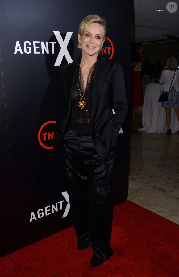Sharon Stone à la première de ‘Agent X' à West Hollywood, le 20 octobre 2015