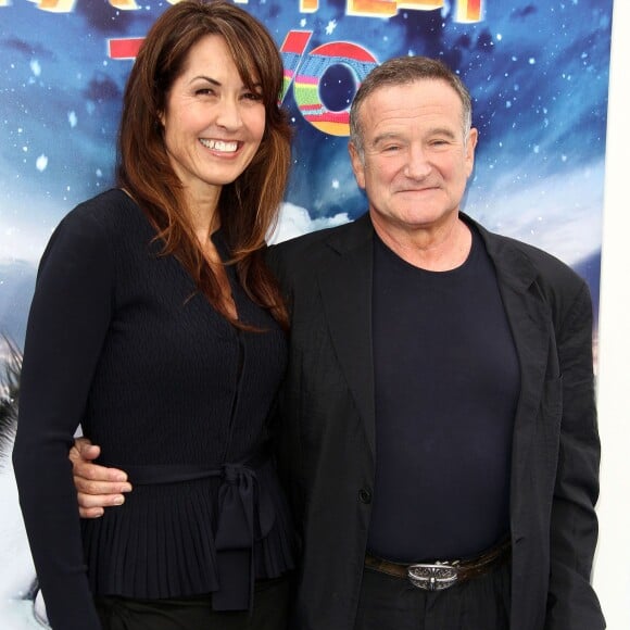 Robin Williams, Susan Schneider à Hollywood, le 13 novembre 2011.