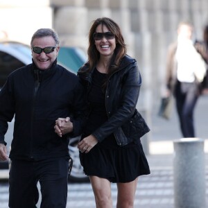 Robin Williams et sa femme Susan Schneider à Paris le 25 octobre 2011.