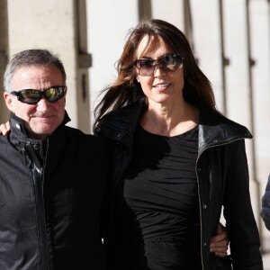 Robin Williams et sa femme Susan Schneider à Paris le 25 octobre 2011.