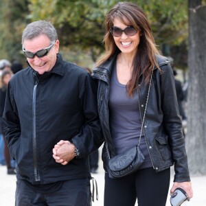 Robin Williams et sa femme Susan Schneider à Paris le 26 octobre 2011.