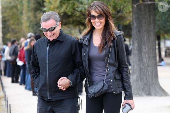 Robin Williams et sa femme Susan Schneider à Paris le 26 octobre 2011.