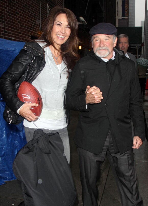 Robin Williams et Susan Schneider à Manhattan, New York le 26 avril 2012.