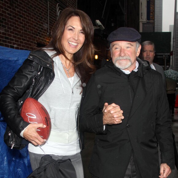 Robin Williams et Susan Schneider à Manhattan, New York le 26 avril 2012.