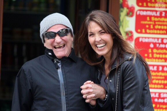 Robin Williams et sa femme Susan Schneider à Paris le 26 octobre 2011.