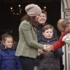 La remise du prix au gagnant de cette année, Niels Goldschmidt. Le prince Frederik et la princesse Mary de Danemark assistaient avec leurs enfants Christian, Isabella, Vincent et Josephine à l'Hubertus Jagt (Chasse Hubertus) le 1er novembre 2015 au palais de l'Eremitage, à Klampenborg.