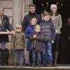 Le prince Frederik et la princesse Mary de Danemark assistaient avec leurs enfants Christian, Isabella, Vincent et Josephine à l'Hubertus Jagt (Chasse Hubertus) le 1er novembre 2015 au palais de l'Eremitage, à Klampenborg.