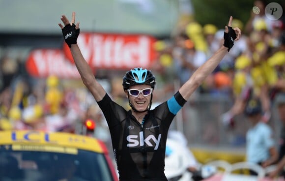 Chris Froome victorieux lors de la 8e étape du Tour de France 2013, entre Castres et Ax-3-Domaines le 6 juillet 2013