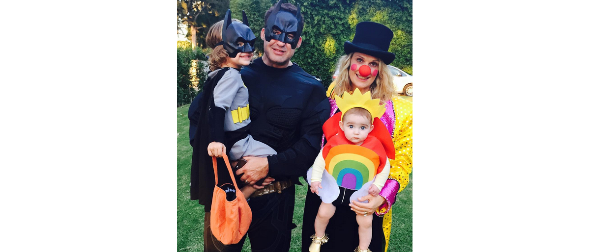 Photo Molly Sims en famille pour Halloween / photo postée sur le