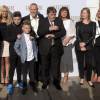 Paul Gascoigne, entouré de sa famille lors de la première du documentaire qui lui est consacré, "Gascoigne", au Ritzy à Londres le 8 juin 2015