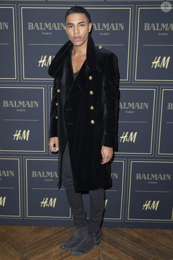 Olivier Rousteing assiste à la soirée de présentation et de lancement de la collection BALMAIN x H&M au Palais Brongniart. Paris, le 3 novembre 2015. © Olivier Borde/Bestimage
