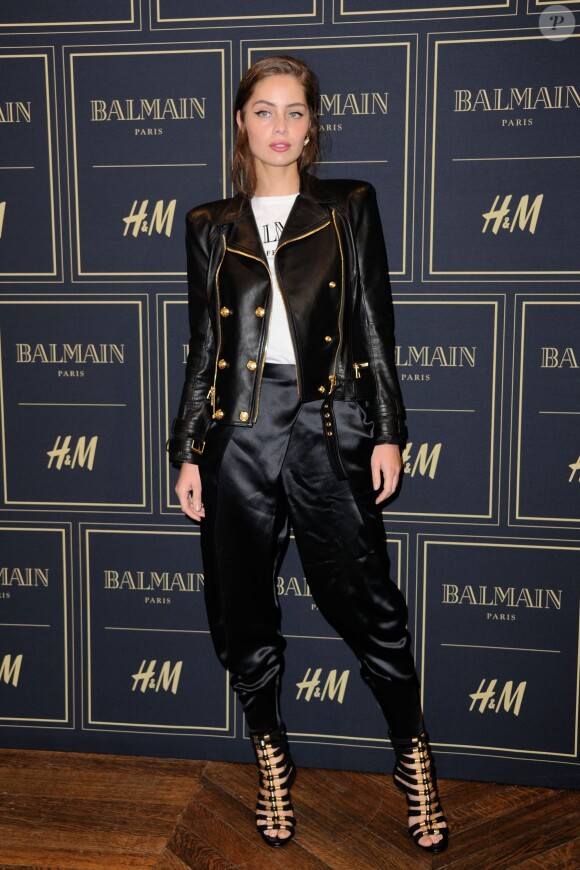 Marie-Ange Casta assiste à la soirée de présentation et de lancement de la collection BALMAIN x H&M au Palais Brongniart. Paris, le 3 novembre 2015.