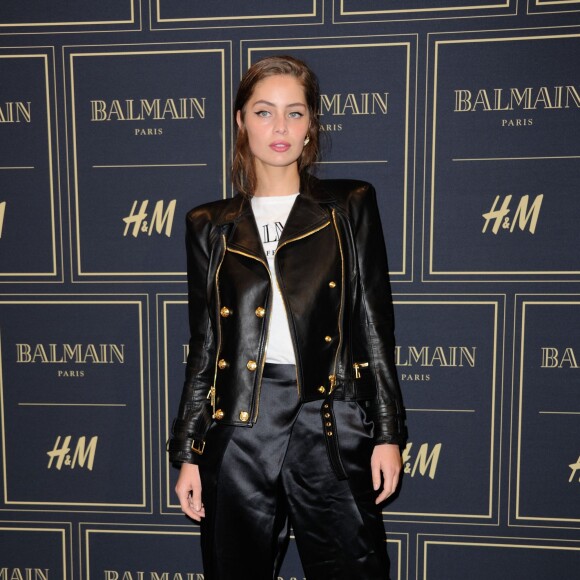 Marie-Ange Casta assiste à la soirée de présentation et de lancement de la collection BALMAIN x H&M au Palais Brongniart. Paris, le 3 novembre 2015.