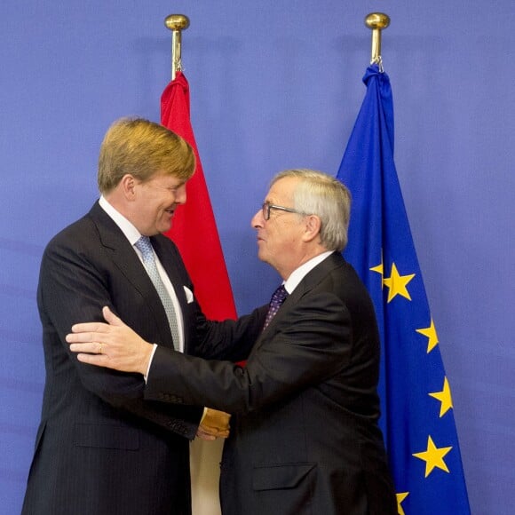 King Willem Alexander meets European Commission President Jean-Claude Juncker prior to a meeting at the EU Parliament in Brussels, Belgium, 03 November 2015. King Willem-Alexander is set to visit the three main European institutions 03 November. Photo by Robin Utrecht/ABACAPRESS.COM03/11/2015 - Brussels