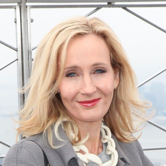 J.K. Rowling au sommet de l'Empire State Building le 9 avril 2015.