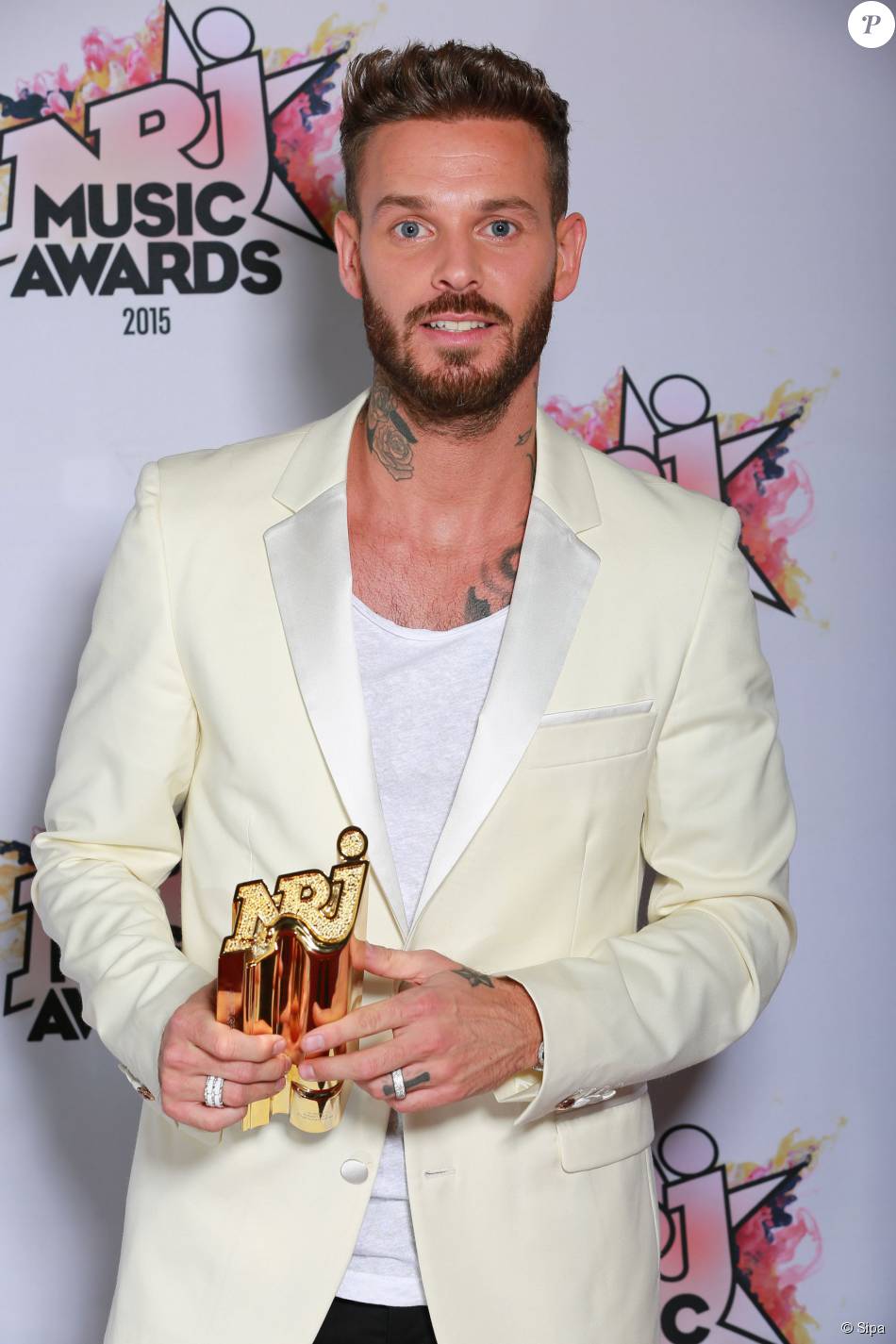 M. Pokora Exclusif - M. Pokora lors de la cérémonie des NRJ Music Awards 2015, à