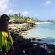 Sophie Vouzelaud lors de ses vacances en Martinique
