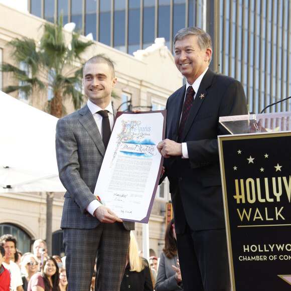 Daniel Radcliffe reçoit son étoile sur le Walk of Fame à Hollywood, le 12 novembre 2015