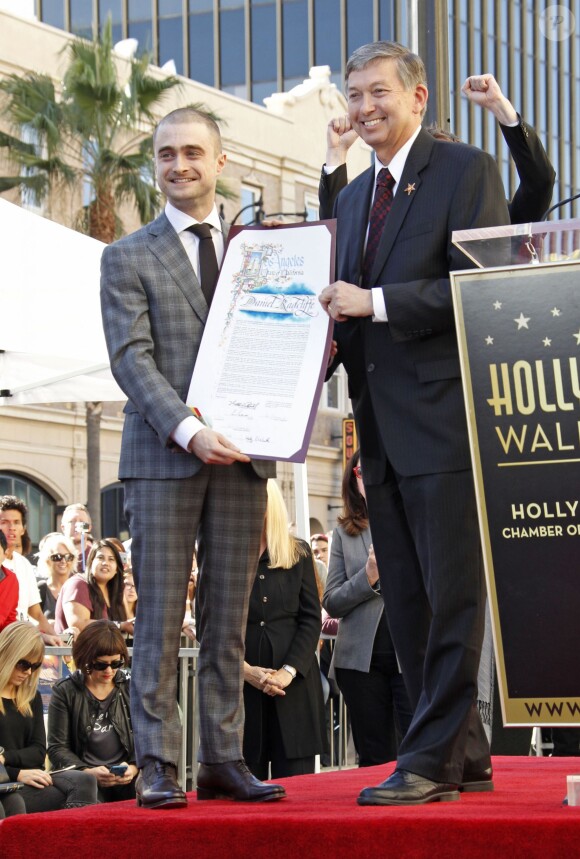 Daniel Radcliffe reçoit son étoile sur le Walk of Fame à Hollywood, le 12 novembre 2015