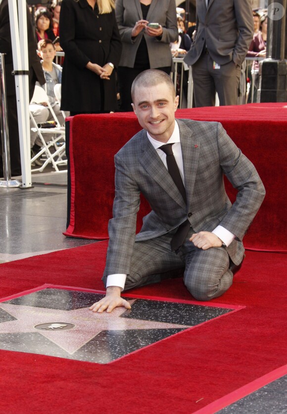 Daniel Radcliffe reçoit son étoile sur le Walk of Fame à Hollywood, le 12 novembre 2015