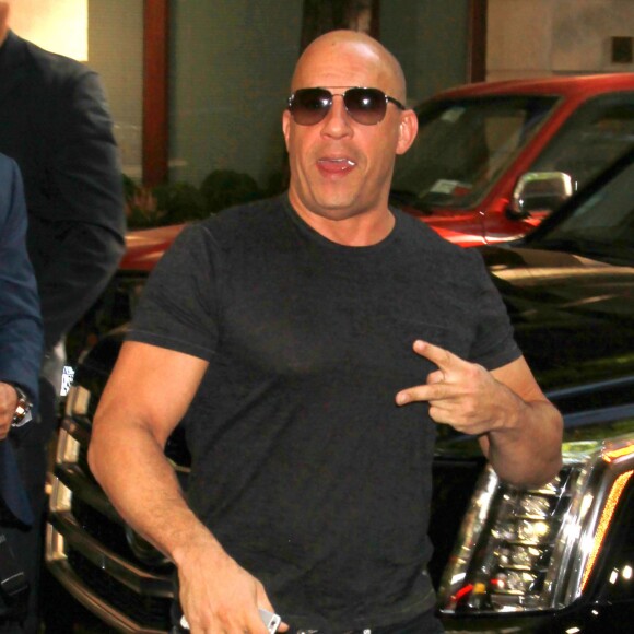 Vin Diesel - Personnalités participant à l'émission "Live! With Kelly And Michael" à New York, le 13 octobre 2015.