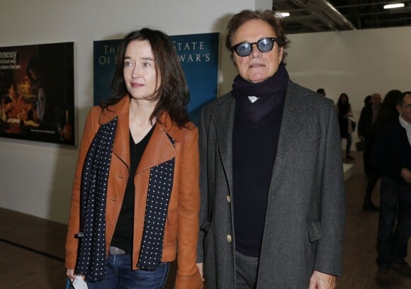 Guillaume Durand et sa femme Diane de MacMahon - Inauguration de l'exposition Jeff Koons au Centre Pompidou à Paris le 24 novembre 2014.