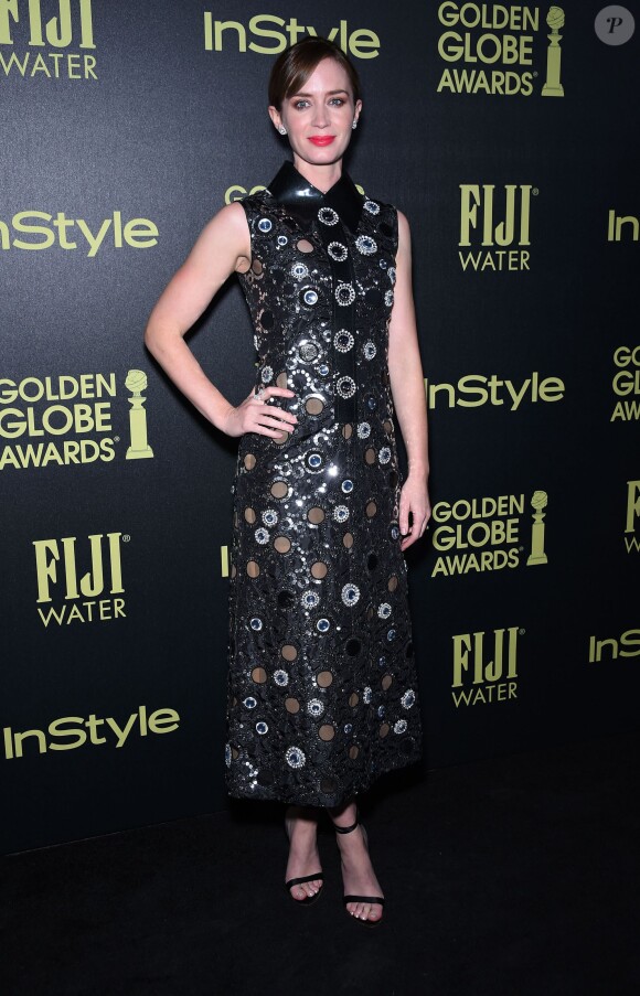 Emily Blunt assiste à la soirée de coup d'envoi de la saison des Golden Globes, organisée par l'association HFPA et le magazine InStyle. Los Angeles, le 17 novembre 2015.