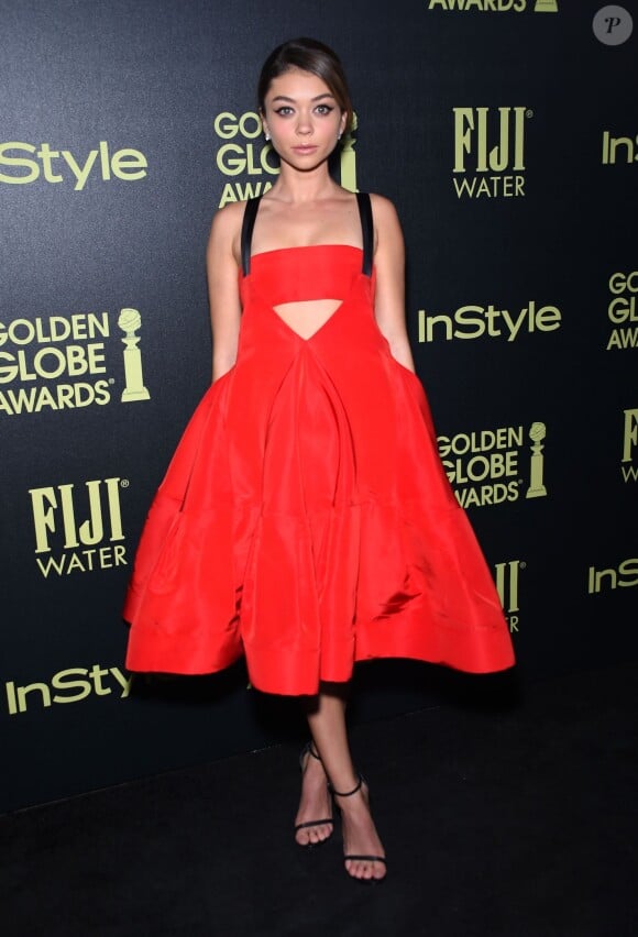 Sarah Hyland assiste à la soirée de coup d'envoi de la saison des Golden Globes, organisée par l'association HFPA et le magazine InStyle. Los Angeles, le 17 novembre 2015.