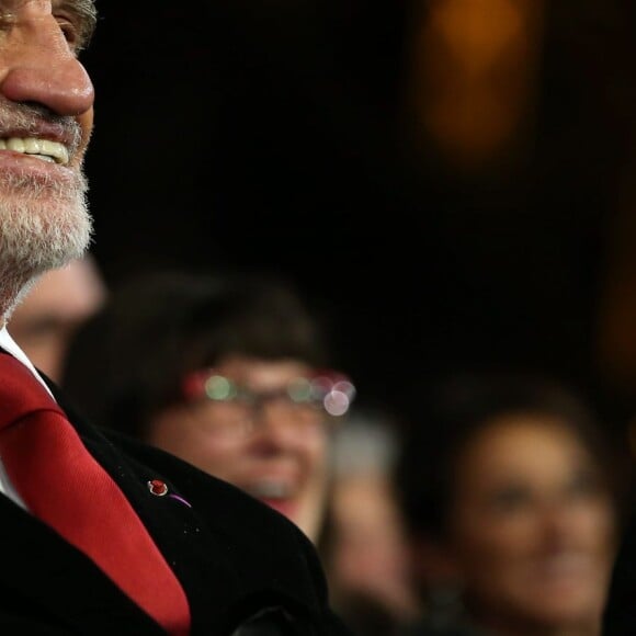 Jean-Paul Belmondo - Soirée d'ouverture de la 7e édition du Festival Lumière 2015 à la Halle Tony-Garnier à Lyon le 12 octobre 2015.