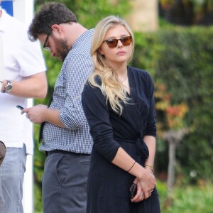 Chloë Grace Moretz, Seth Rogen - Tournage du film "Neighbors 2: Sorority Rising" à Los Angeles, le 27 octobre 2015.