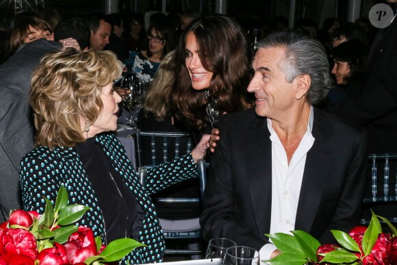 Bernard-Henri Lévy, Jane Fonda et Salma Hayek assistent à la soirée ADL Honors: François-Henri Pinault au Waldorf Astoria. New York, le 18 novembre 2015.