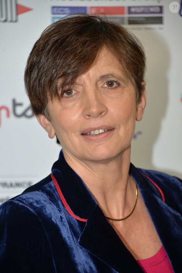 Michèle Léridon (directrice de l'information à l'AFP), lors de la conférence Journée Éducation aux médias (JEM) au Studio rive gauche, à Paris le 21 novembre 2015. © Veeren