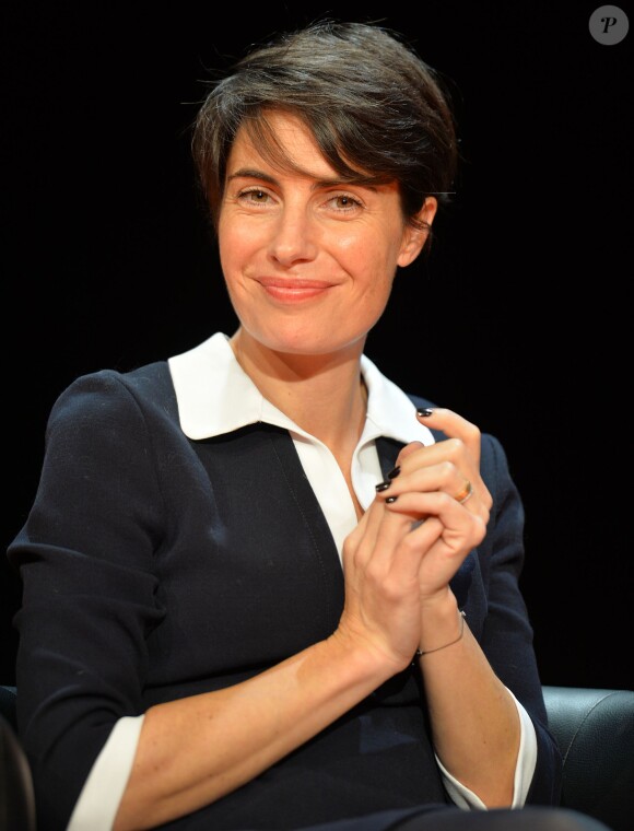 Alessandra Sublet, lors de la conférence Journée Éducation aux médias (JEM) au Studio rive gauche, à Paris le 21 novembre 2015. © Veeren
