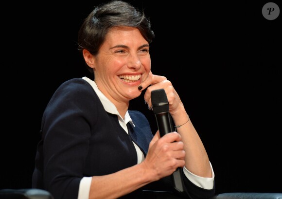 Alessandra Sublet, lors de la conférence Journée Éducation aux médias (JEM) au Studio rive gauche, à Paris le 21 novembre 2015. © Veeren
