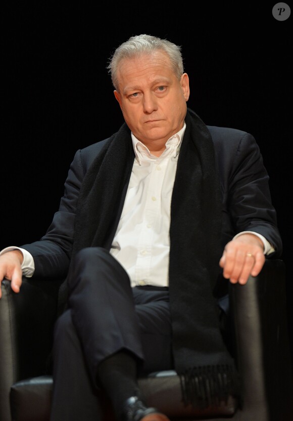 Yves Bigot (directeur général de TV5 monde), lors de la conférence Journée Éducation aux médias (JEM) au Studio rive gauche, à Paris le 21 novembre 2015. © Veeren