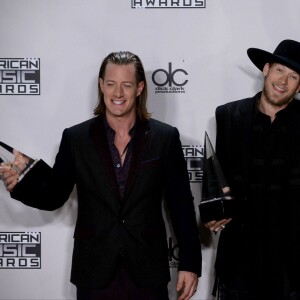 Tyler Hubbard et Brian Kelley de Florida Georgia Line - La 43ème cérémonie annuelle des "American Music Awards" à Los Angeles, le 22 novembre 2015.