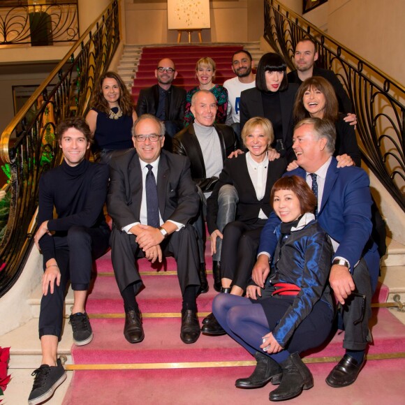 Nathalie Colin, Guest, Marianne Guedin, Francis Kurkdjian, Sylvain Le Guen, Guillaume Michel, Pr David Khayat, Jean-Claude Jitrois, Chantal Thomass, Véronique Nichanian, Marie-Christiane Marek, guest et Ken Okada - 20ème édition des sapins de noël des créateurs au théatre des Champs-Elysées à Paris le 20 novembre 2015.