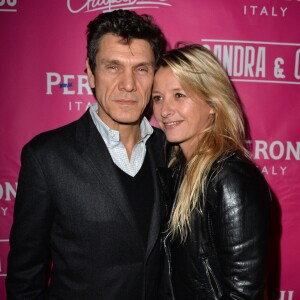 Marc et Sarah Lavoine - Contre soirée de la Saint Valentin par l'agence Sandra & CO au club Le Chapelier à Paris , le 14 février 2014