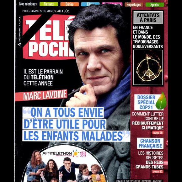 Retrouvez l'intégralité de l'interview de Marc Lavoine dans le magazine Tele Poche, en kiosques cette semaine.