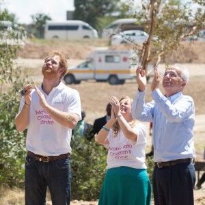 Le prince Harry en visite au foyer pour enfants Mamohato à Maseru, au Lesotho, le 26 novembre 2015