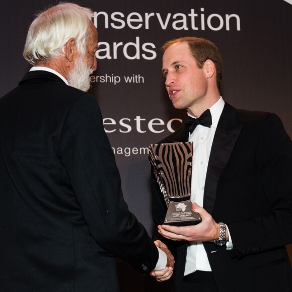 Le prince William, duc de Cambridge, remettait les Tusk Conservation Awards à Londres le 24 novembre 2015.