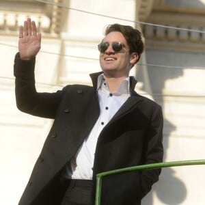 Brendon Urie de Panic! at the Disco à la parade de Thanksgiving à New York le 26 novembre 2015.