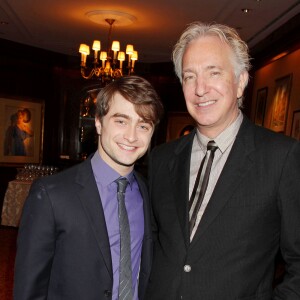 Daniel Radcliffe et Alan Rickman à New York le 21 novembre 2011.