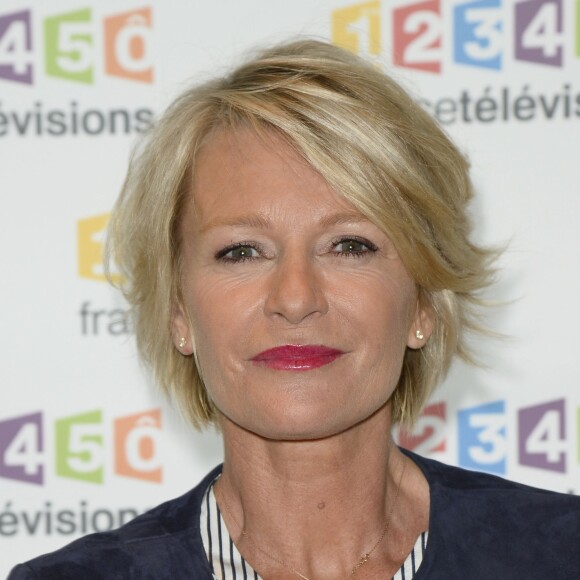 Sophie Davant - Conférence de presse du Téléthon 2015, à France Télévisions à Paris le 4 novembre 2015.